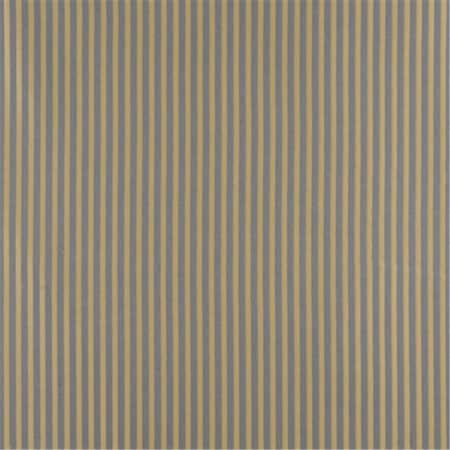 Designer Fabrics 54 in. Wide - Blue And Gold Thin Striped Jacquard Woven Upholstery Fabric D369